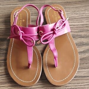 Kate Spade New York Leather Thong Sandals In Carolina Pink Size 6 1/2, NWOT
